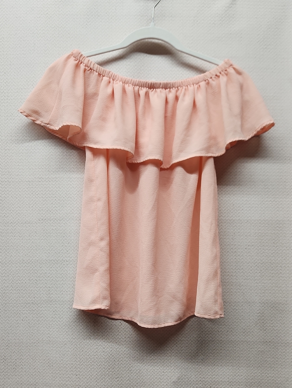 Michael Kors Peach Off-Shoulder Ruffle Camisole